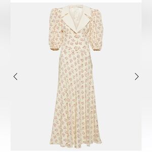 Alessandra Rich Floral silk Midi dress